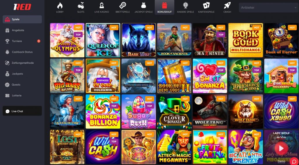 1Red Casino Bonus-Kauf-Slots